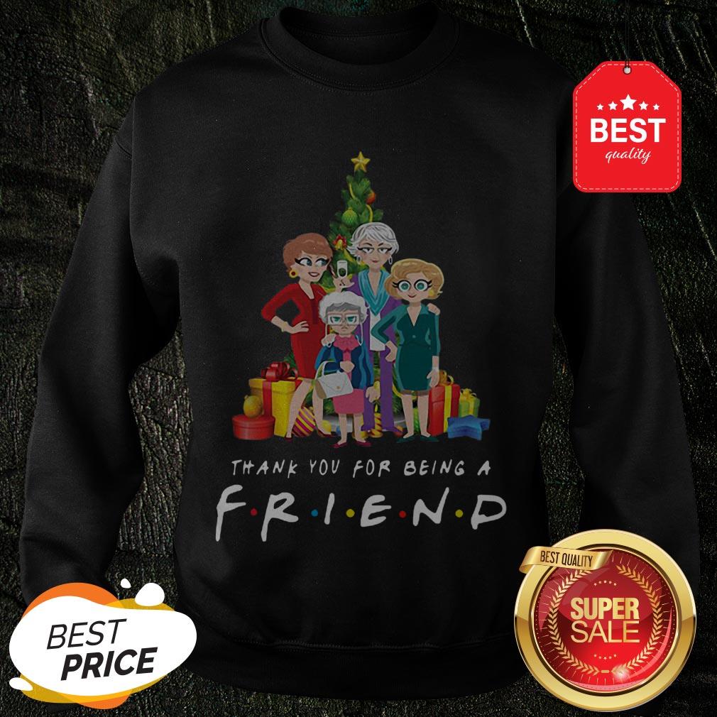 Christmas Tree Golden Girl Thank You For Being A Friends TV Show Sweatshirt