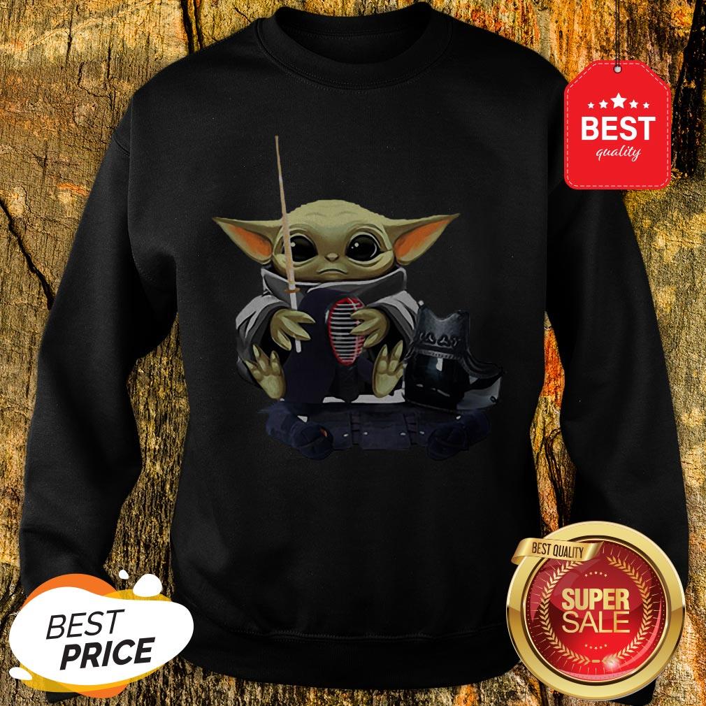 Nice Baby Yoda Hug Fencing Star Wars Sweatshirt