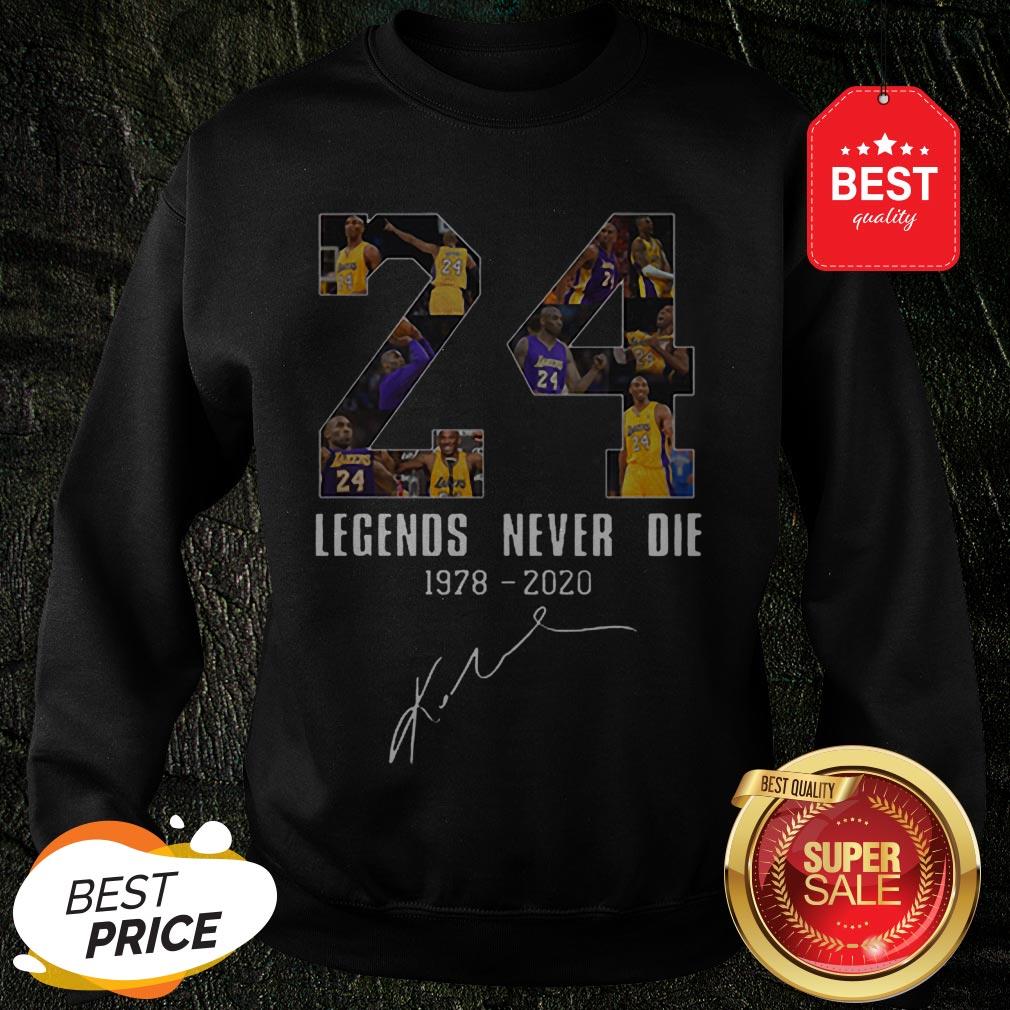 Official Legends Never Die Kobe Bryant 24 Signature Sweatshirt