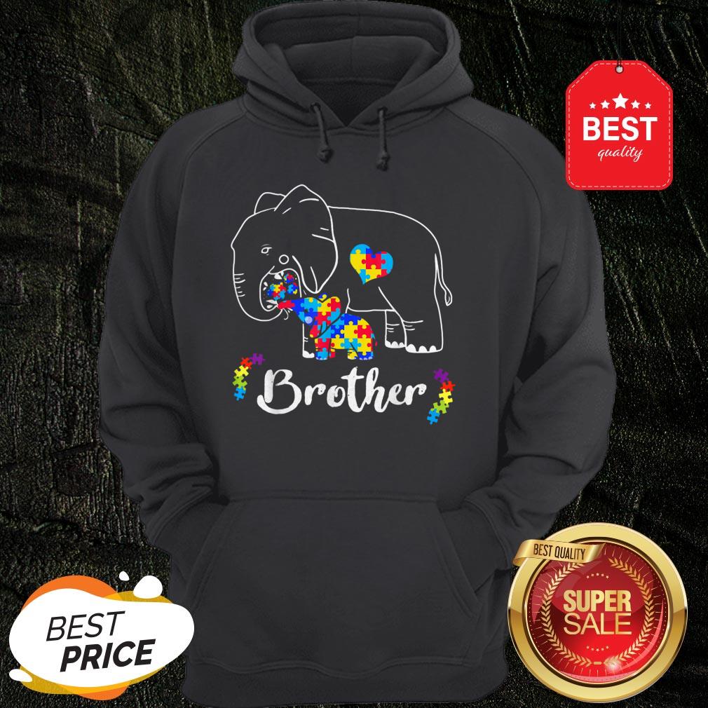 Autism Awareness Support Brother Elephant Gift Hoodie
