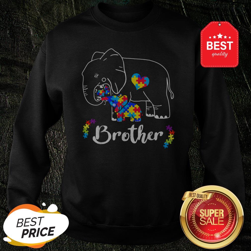 Autism Awareness Support Brother Elephant Gift Sweatshirt