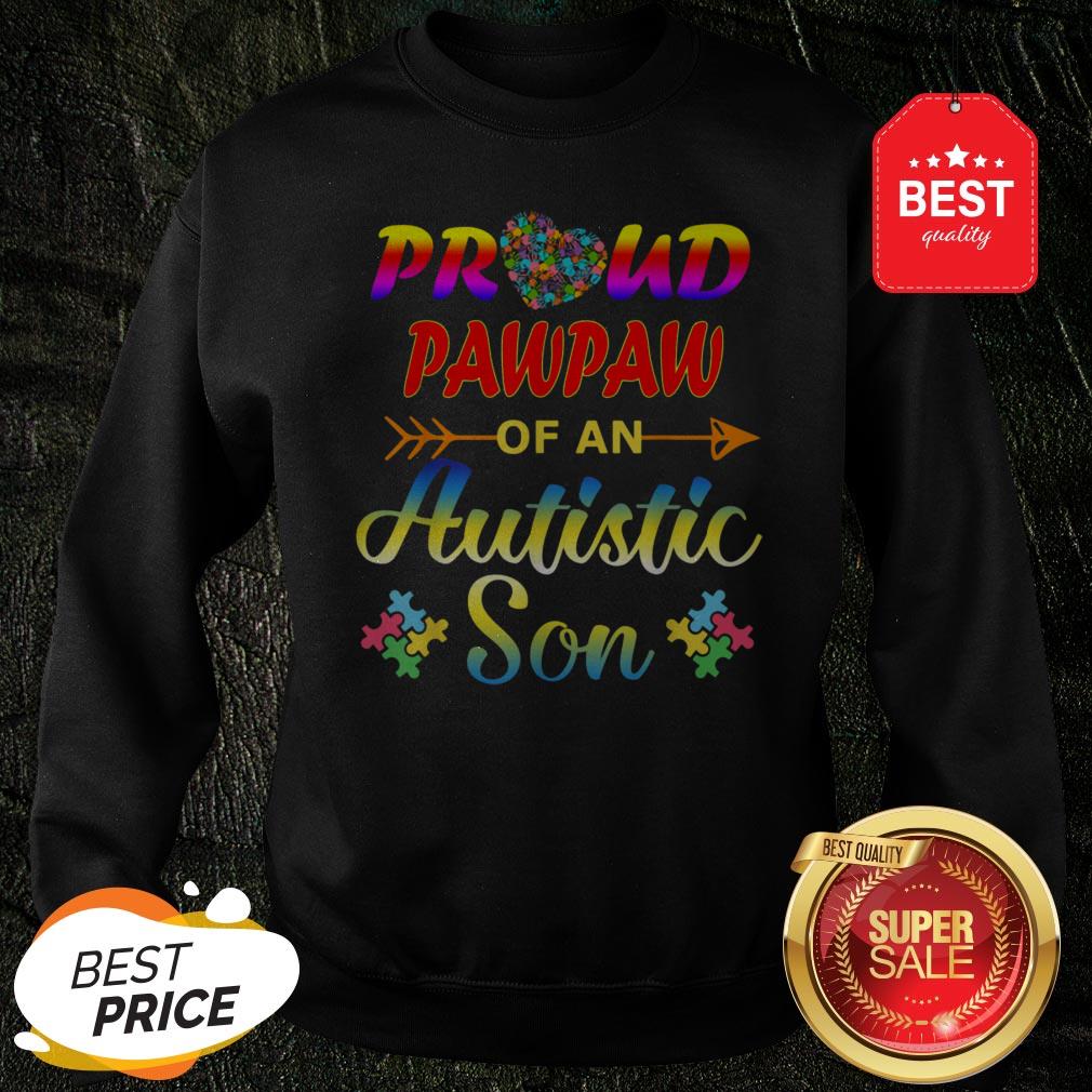 Autism Awareness Tee Proud Pawpaw Autistic Son Funny Gifts Sweatshirt
