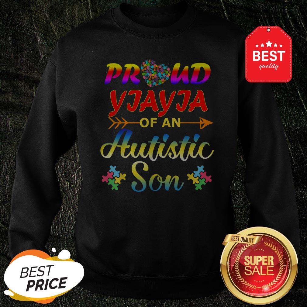 Autism Awareness Tee Proud Yiayia Autistic Son Funny Gifts Sweatshirt
