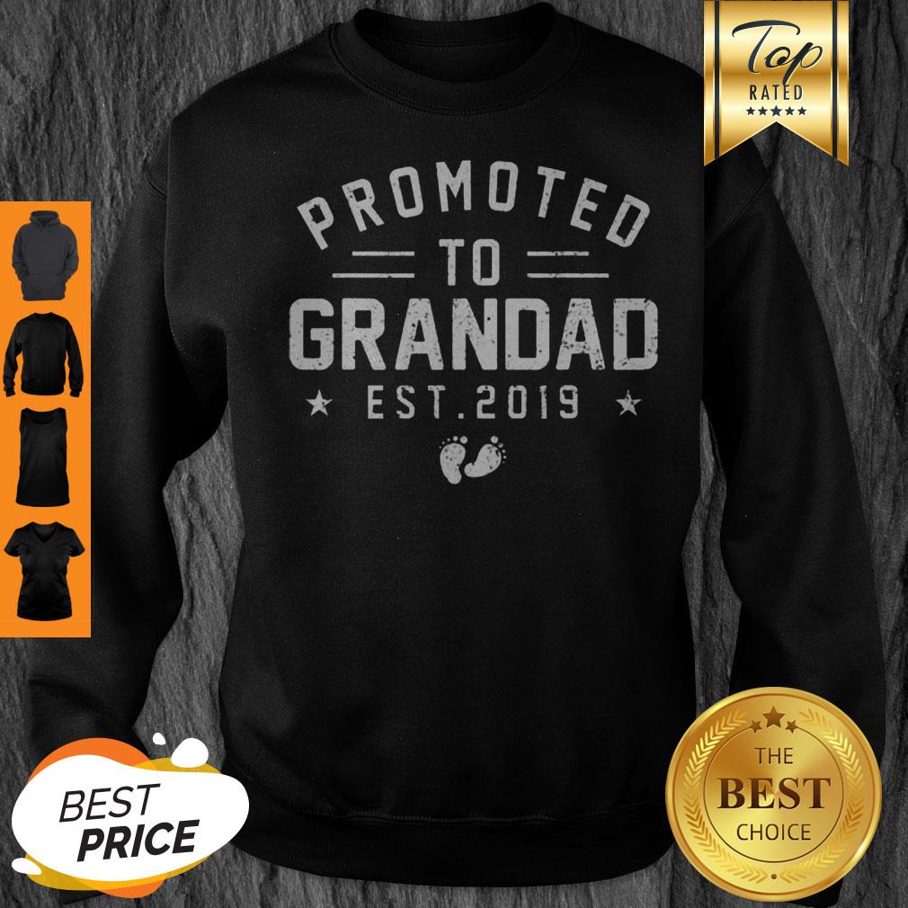 Beautiful Promoted To Grandad Est 2019 Mother’s Day Gifts Men Sweatshirt