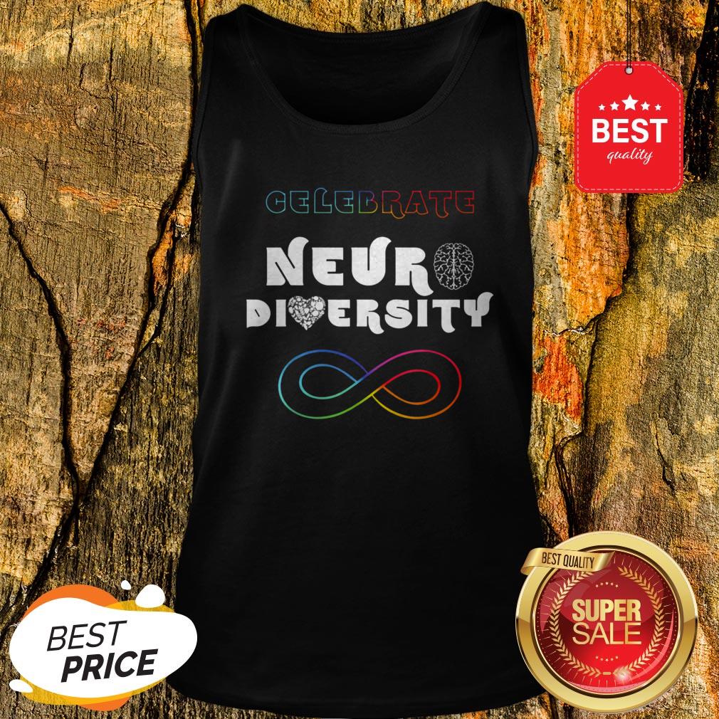 Celebrate Neurodiversity Rainbow Infinity Autism Awareness Tank Top
