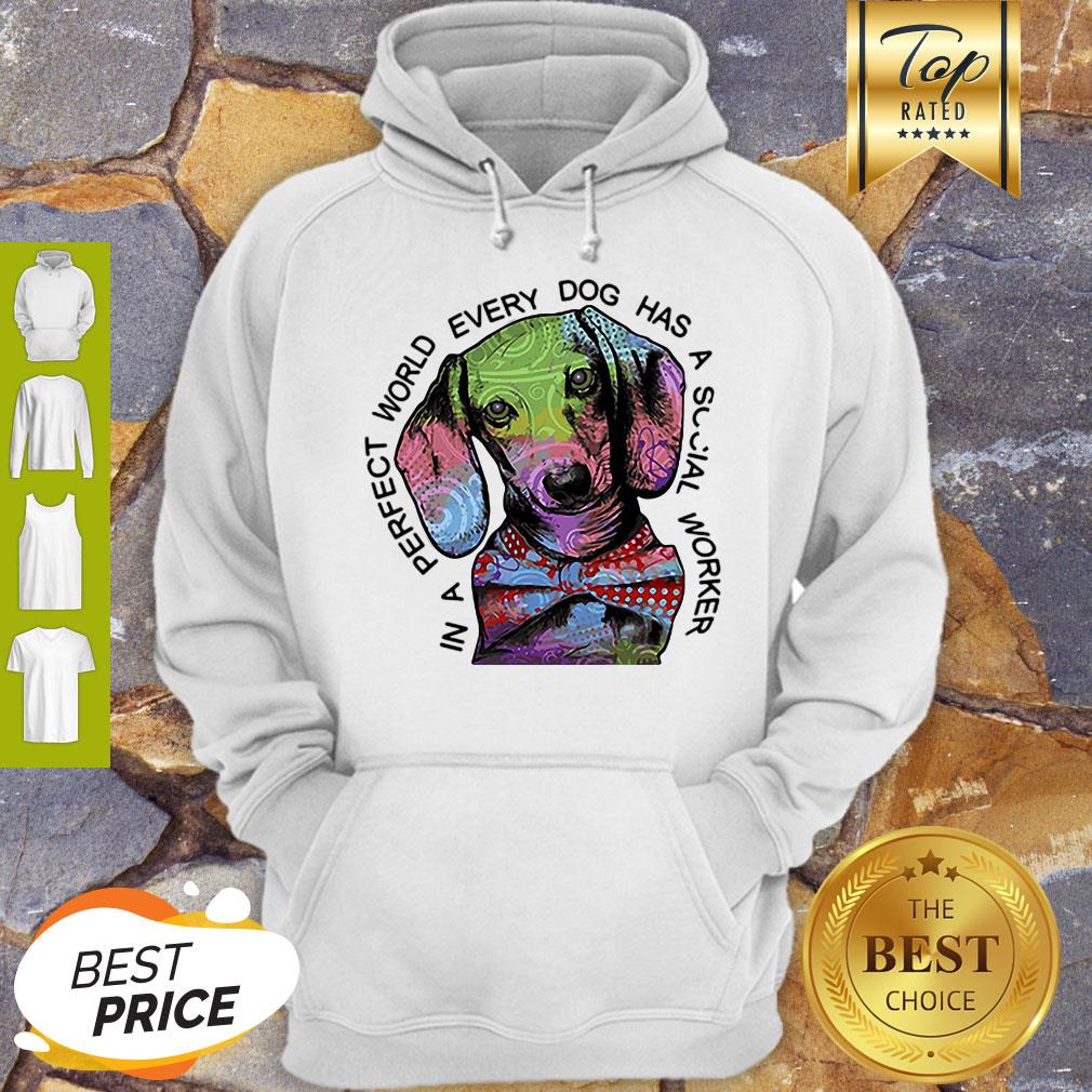Dachshund In A Perfect World Every Dog Has A Social Worker Hoodie