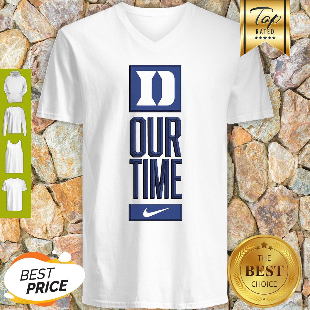 Duke Blue Devils Logo Basketball Our Time 2020 V-neck