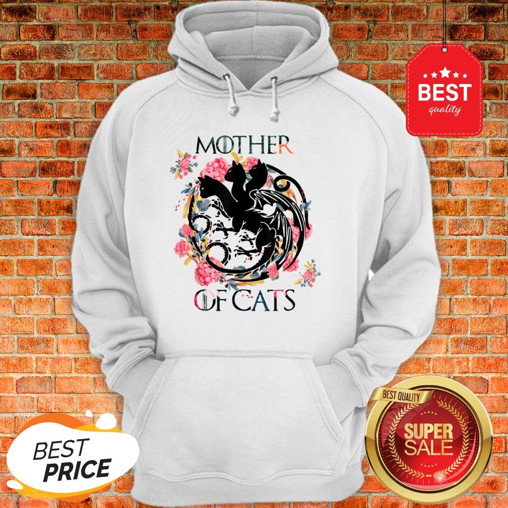 Nice Mother Of Cats – Cat Lovers Floral Gift For Cat Mom Hoodie