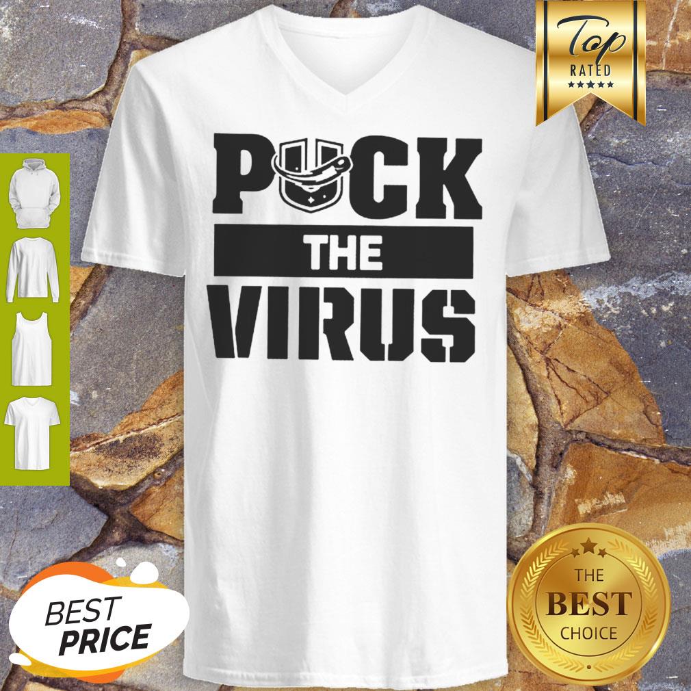 Nice Puck The Virus Covid-19 V-neck
