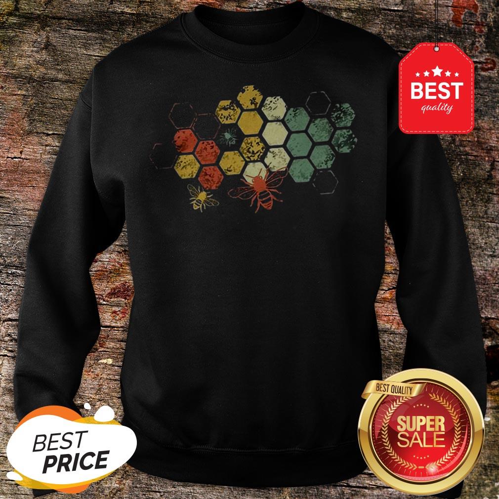 Official Honeycomb Rainbow Bee Vintage Sweatshirt