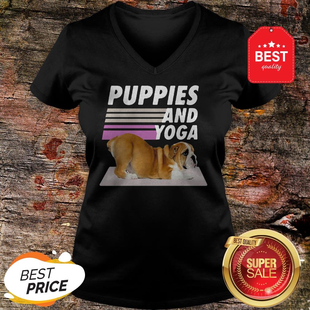 Official Juvenile Dog Puppies And Yoga V-neck