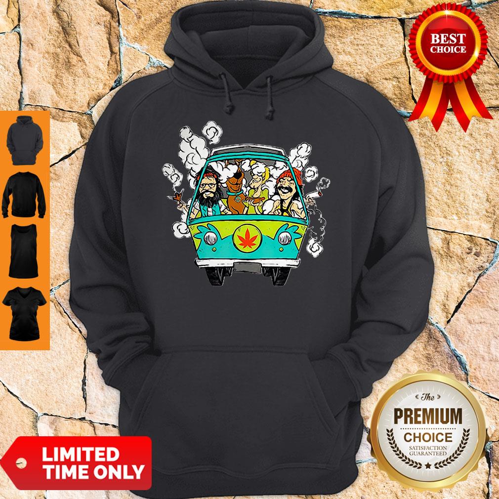 Official Hippie Weed Bus Cheech And Chong Scooby Doo Smoking Hoodie
