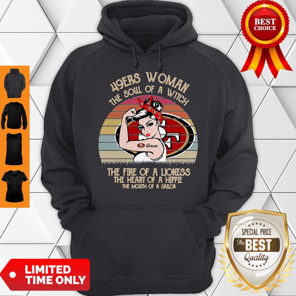 49ers Woman The Soul Of A Witch The Heart Of A Hippie Vintage Hoodie
