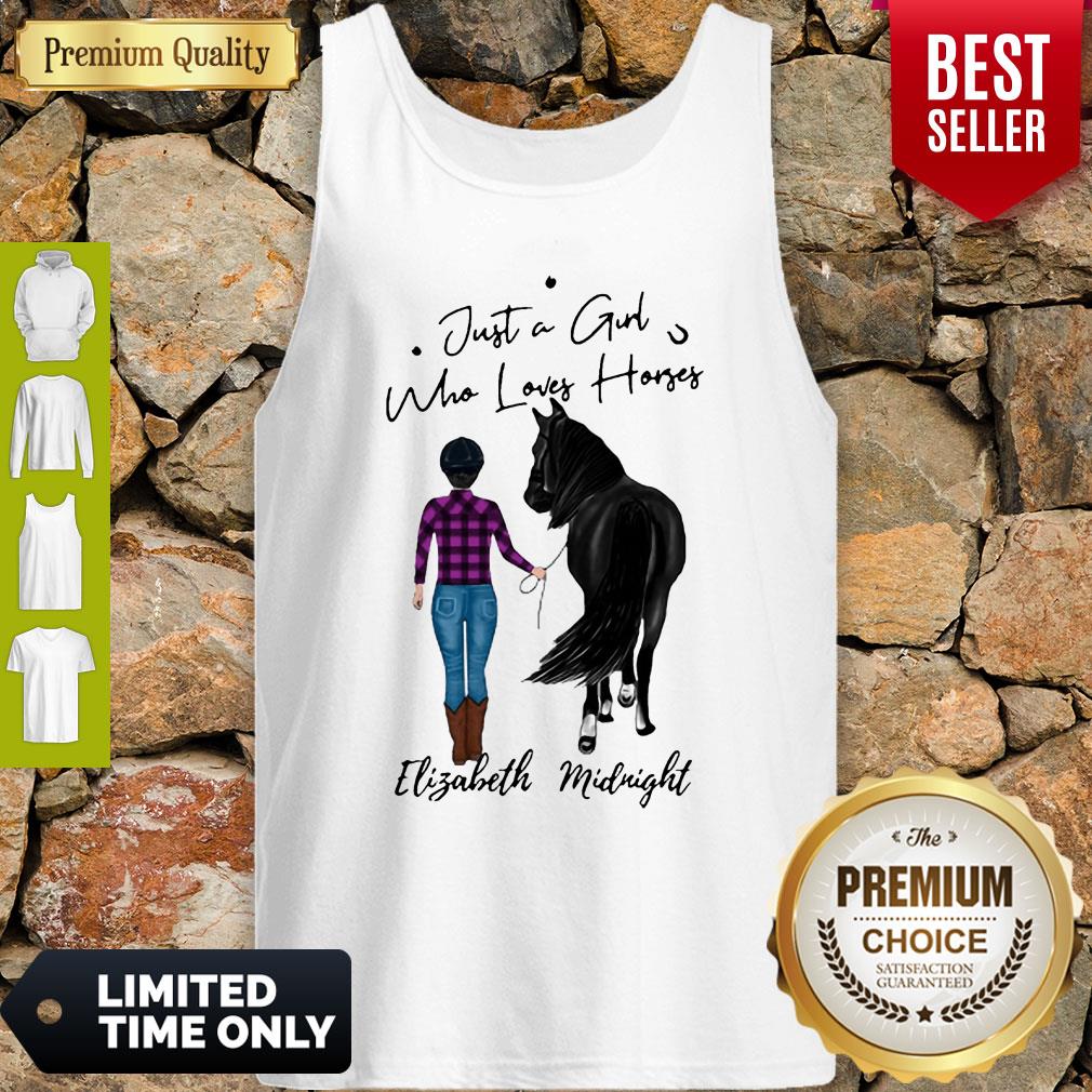Elizabeth Midnight Just A Girl Who Loves Horse Tank Top