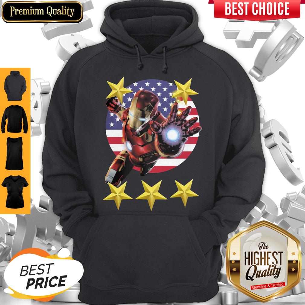 Official Iron Man American Flag Independence Day Stars Hoodie