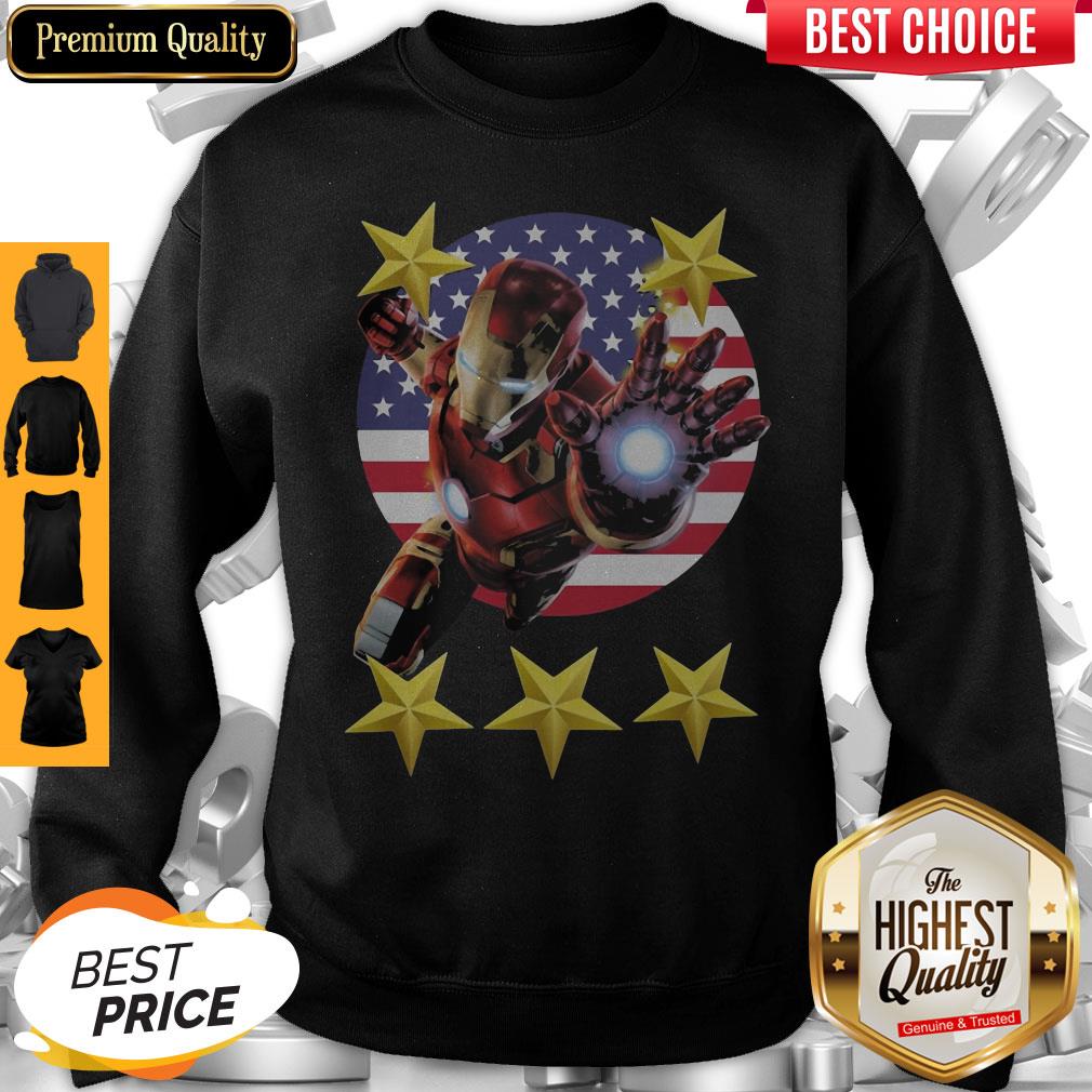 Official Iron Man American Flag Independence Day Stars Sweatshirt