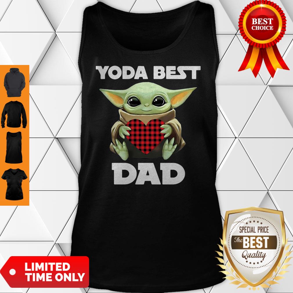 Star Wars Baby Yoda Hugging Heart Yoda Best Dad Tank Top
