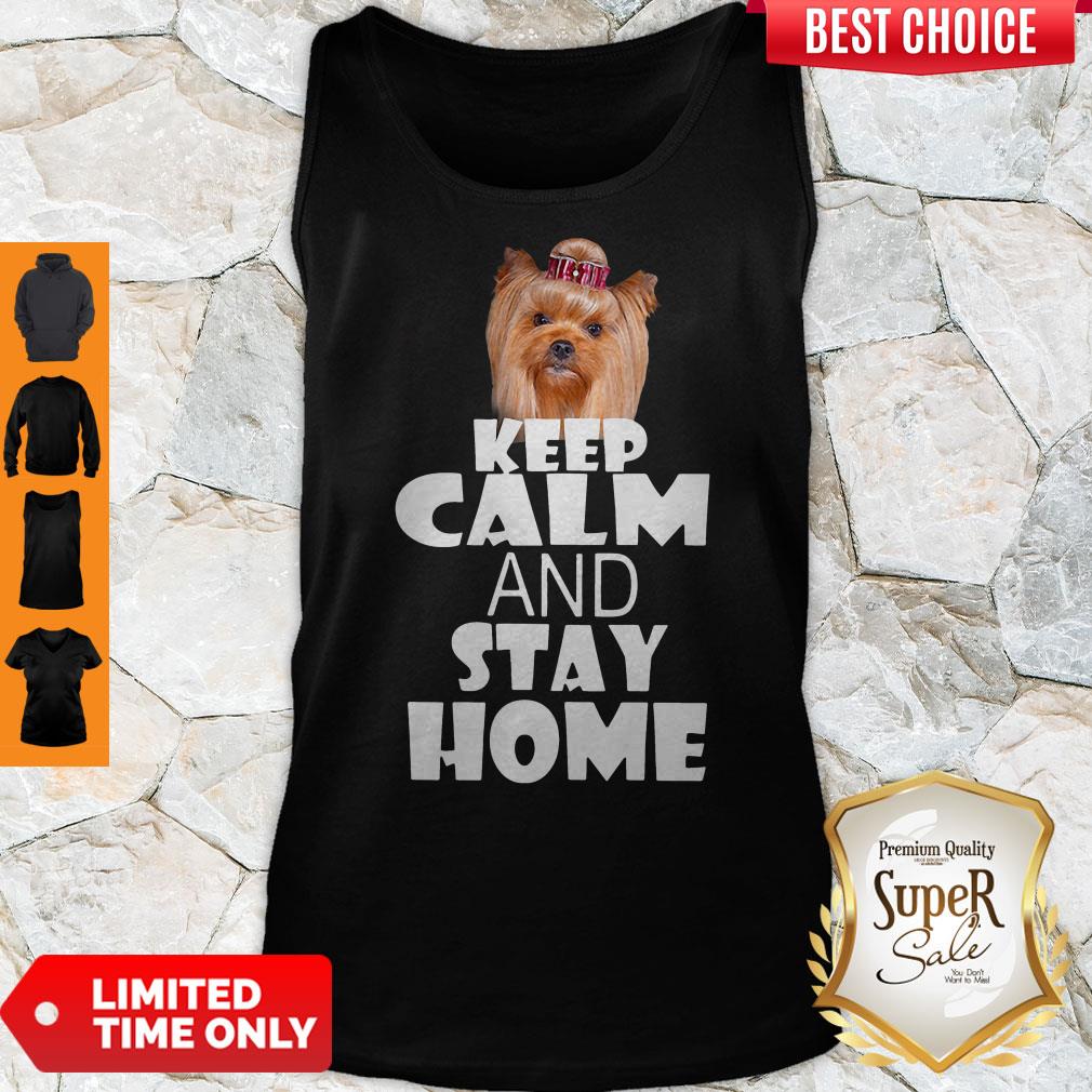 Dog Keep Calm And Stay Home Tank Top
