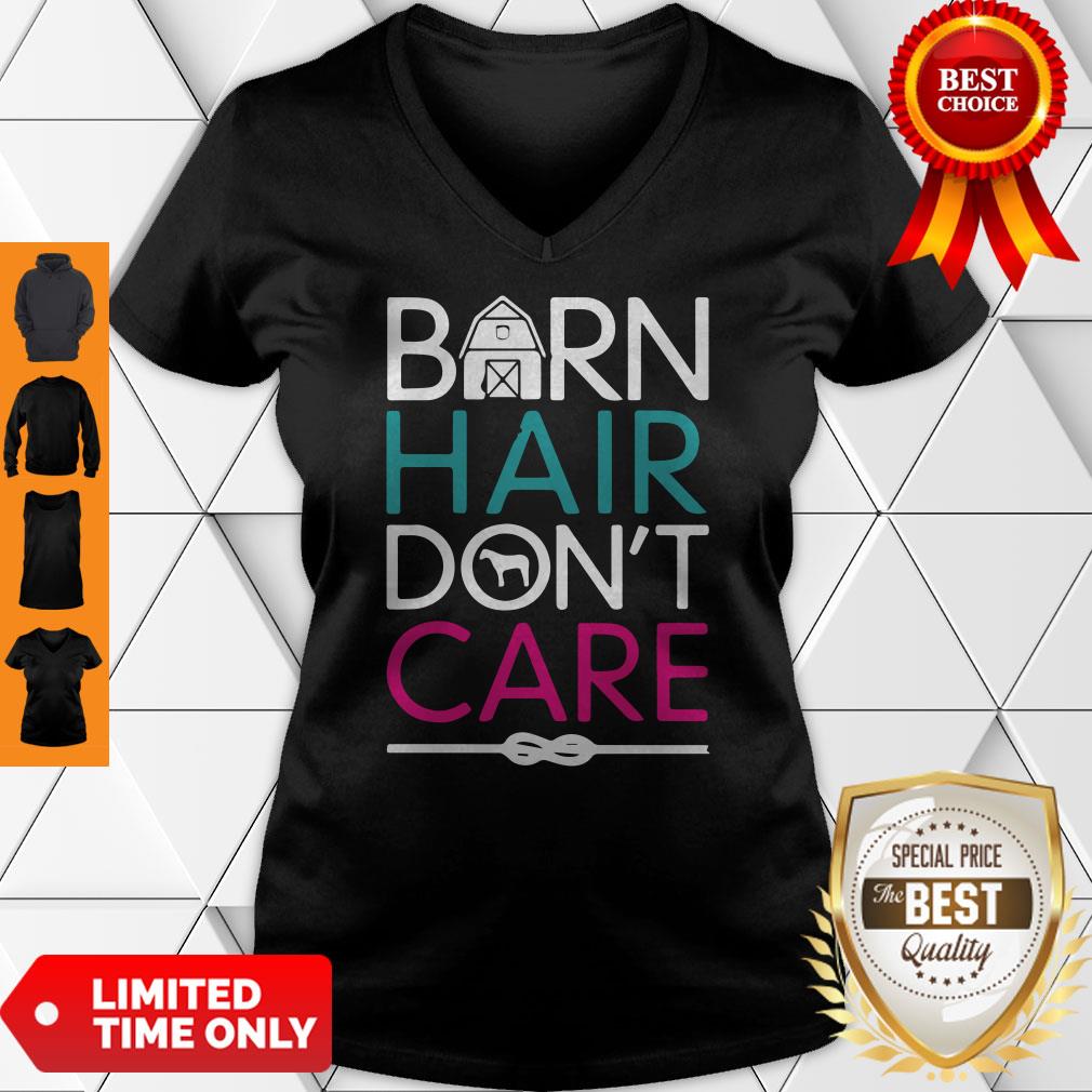 Official Horse Girls Barn Hair Don't Care Women Riding Gifts Classic V-neck