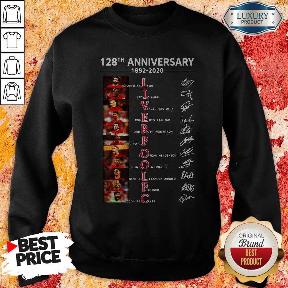 Liverpool 128th Anniversary 1892 2020 Signatures Sweatshirt