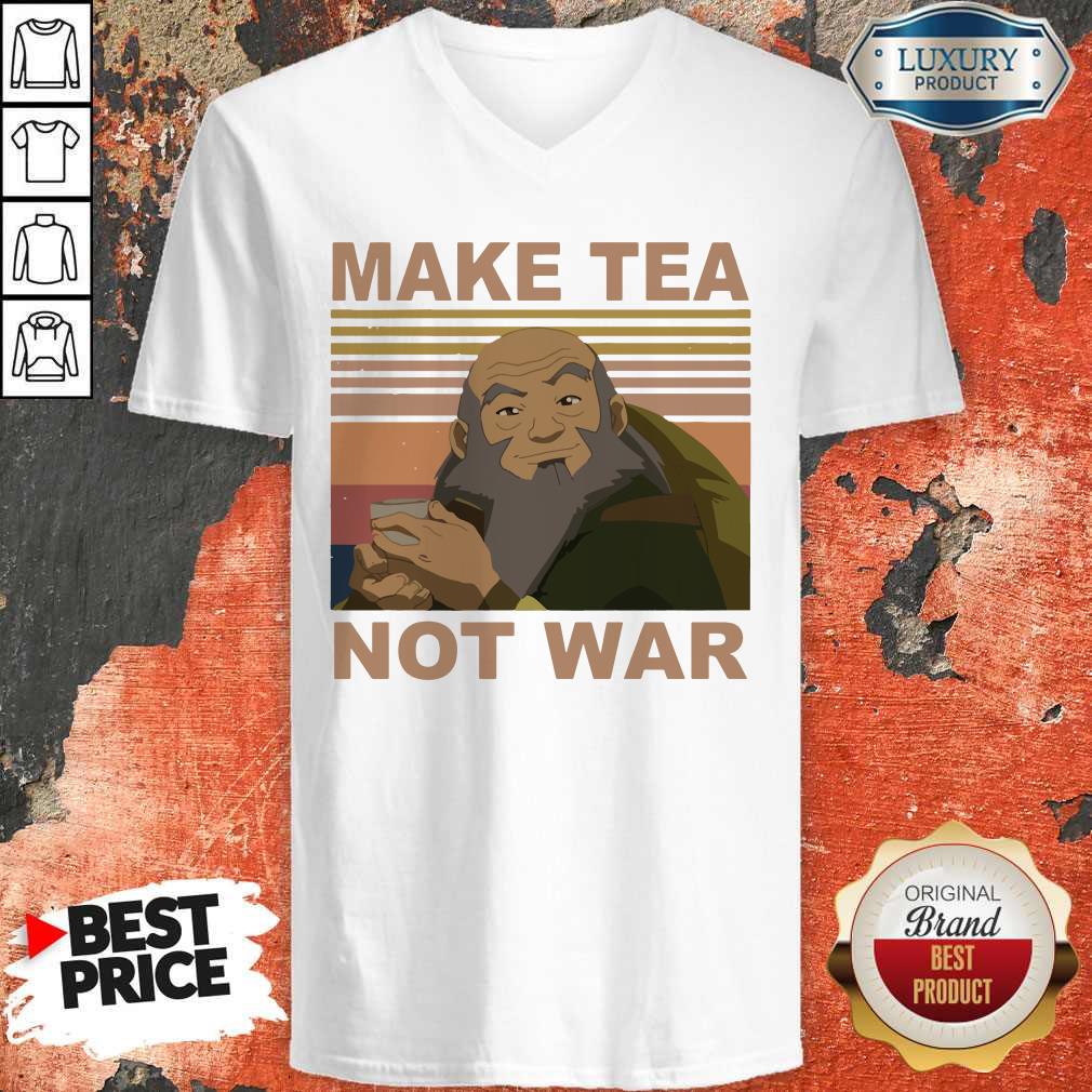 Official Make Tea Not War Vintage V-neck
