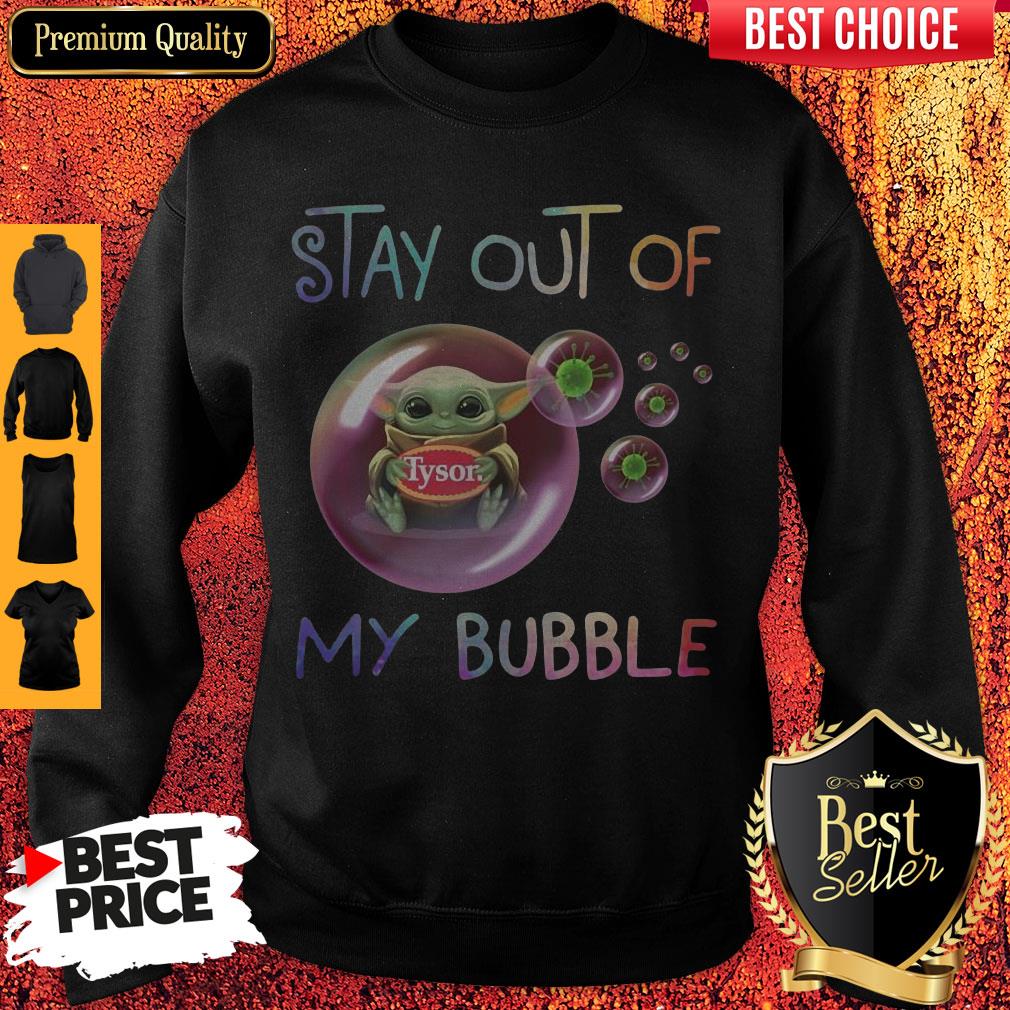 Star Wars Baby Yoda Hug Tyson Covid-19 Stay Out Of My Bubble Sweatshirt