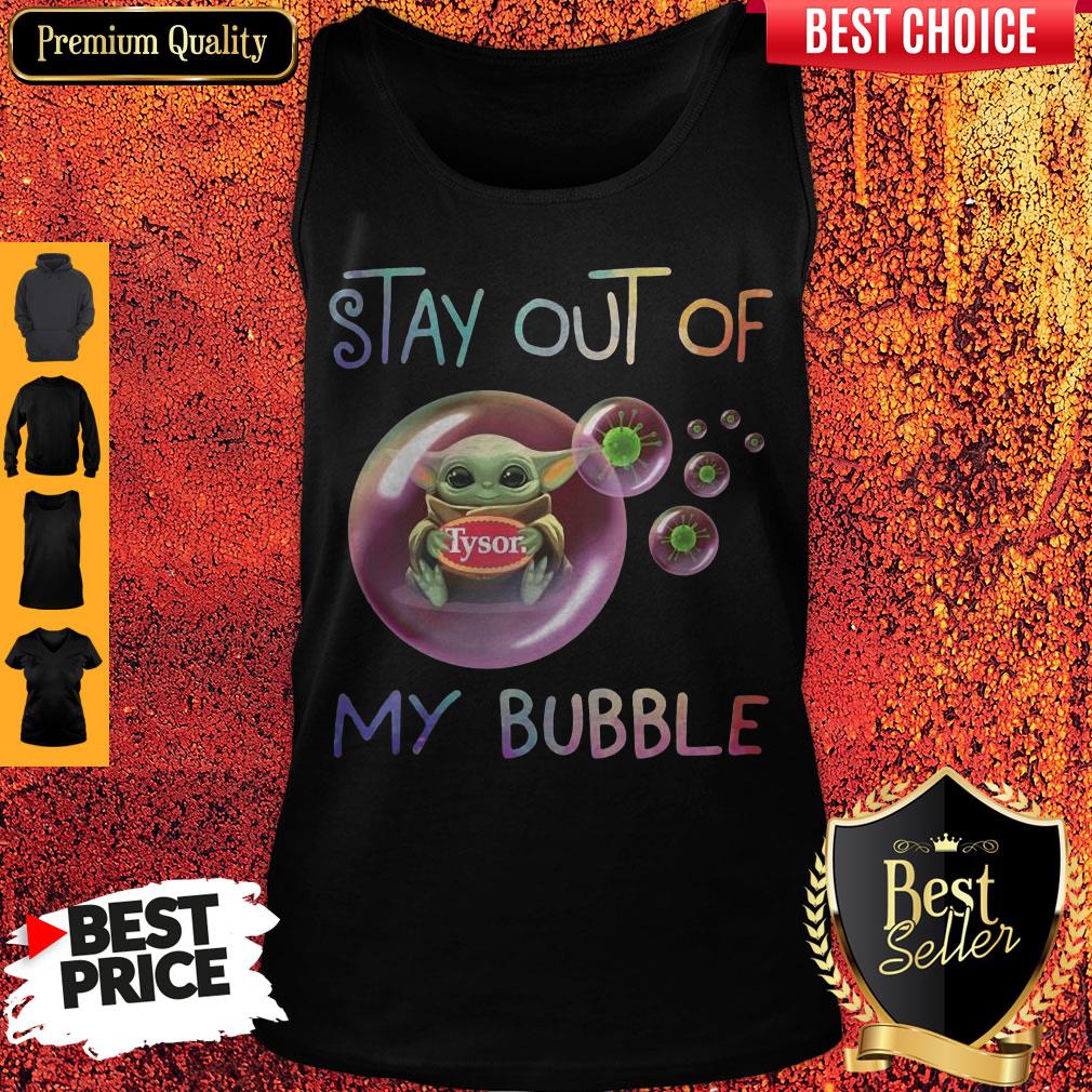 Star Wars Baby Yoda Hug Tyson Covid-19 Stay Out Of My Bubble Tank Top