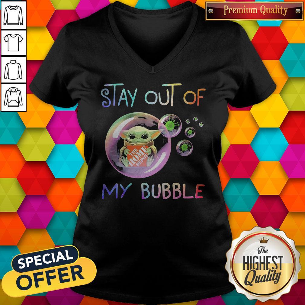 Baby Yoda Hug The Home Depot Stay Out Of My Bubble V-neck