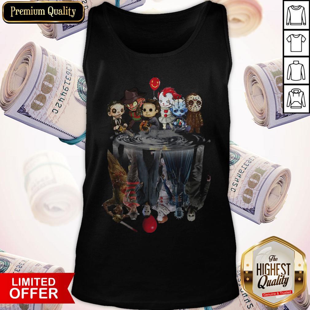 Horror Characters Movies Water Mirror Reflection Halloween Tank Top