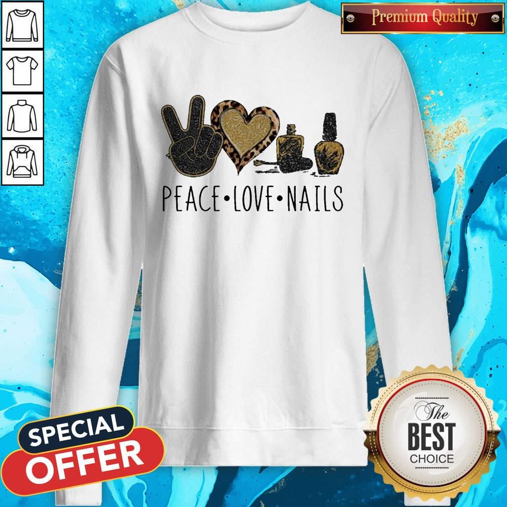 Peace Love Nails Diamond Sweatshirt