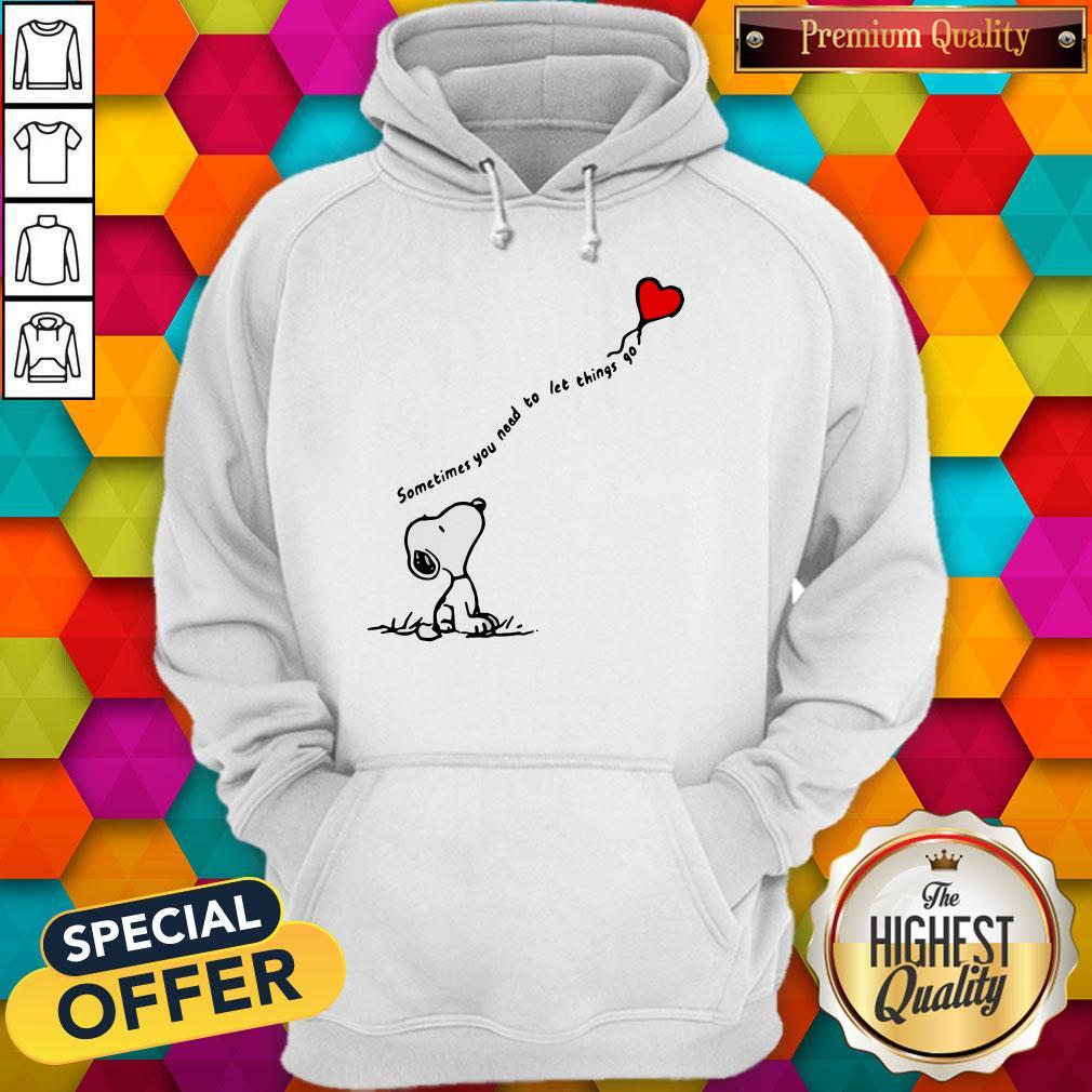Snoopy Sometimes You Need To Let Things Go Hearts Hoodie