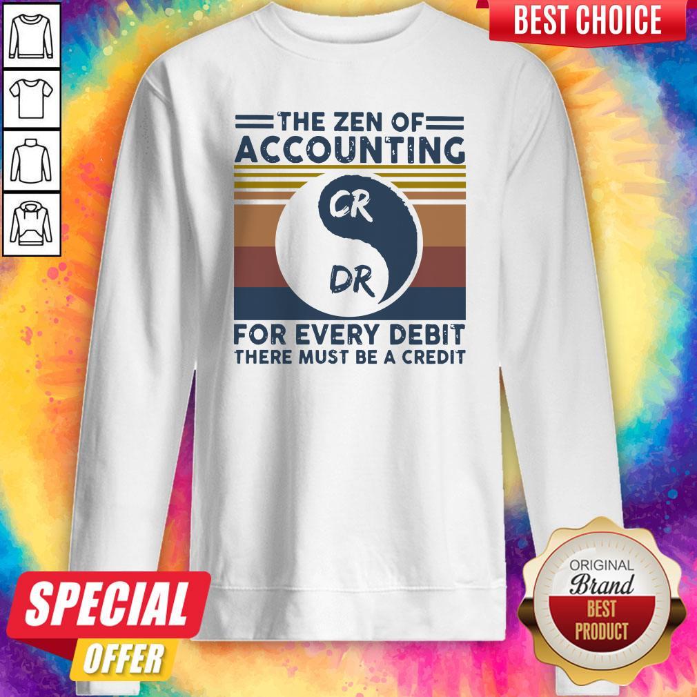 The Zen Of Accounting For Every Debit There Must Be A Credit Vintage Sweatshirt