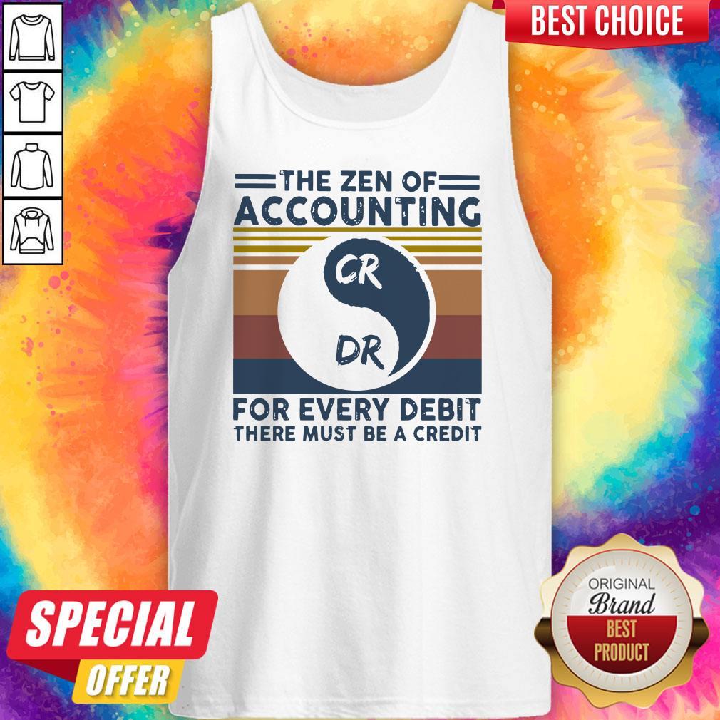 The Zen Of Accounting For Every Debit There Must Be A Credit Vintage Tank Top