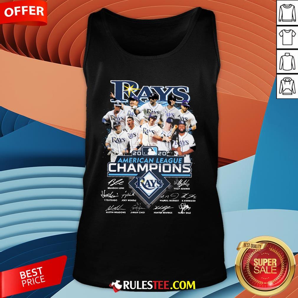 Funny 2020 American League Champions Tampa Bay Rays Signatures Tank Top-Design By Rulestee.com