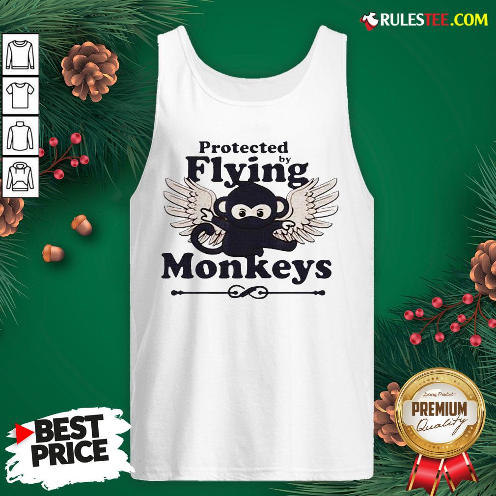 Hot Protected By Flying Monkeys Ninja Tank Top - Design By Rulestee.com