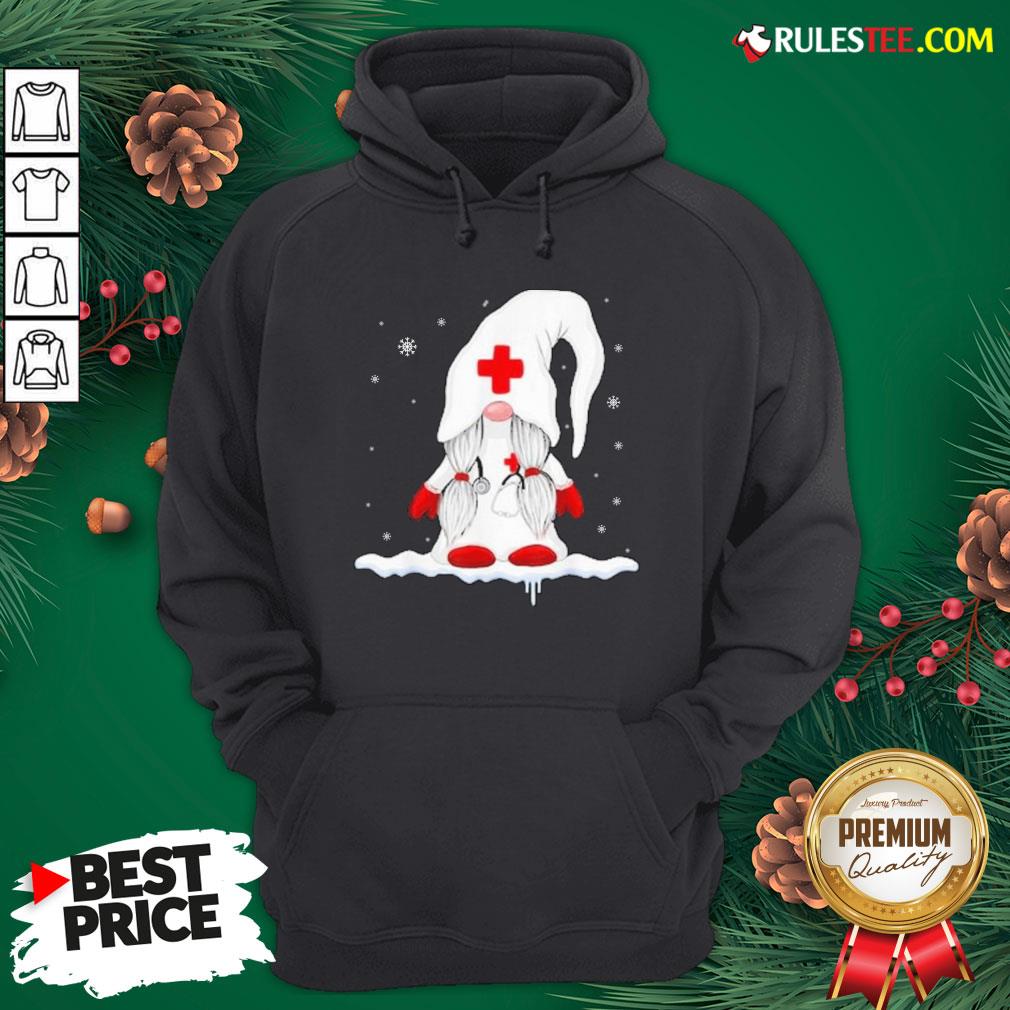 Pretty Nurse Santa Claus Merry Christmas Snow Hoodie - Design By Rulestee.com