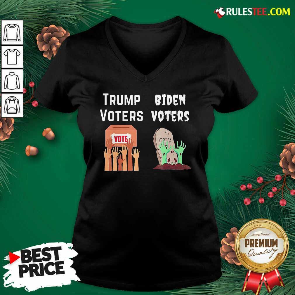 Trump Voters Against Biden Voters V-neck - Design By Rulestee.com