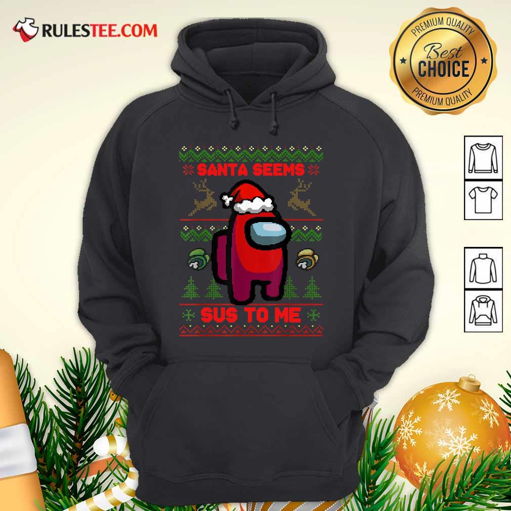 Among Us Santa Seems Sus To Me Ugly Christmas Hoodie - Design By Rulestee.com