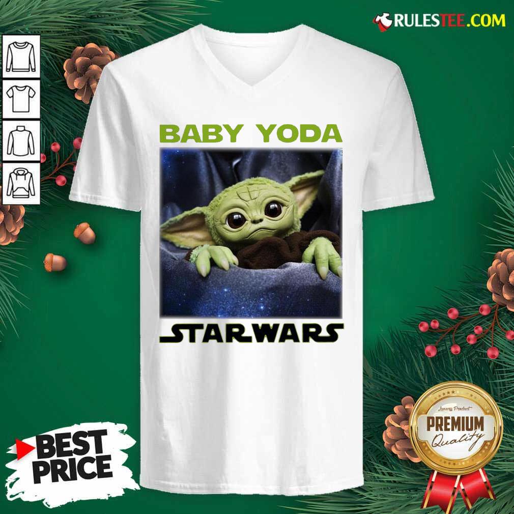 Baby Yoda Star Wars V-neck - Design By Rulestee.com