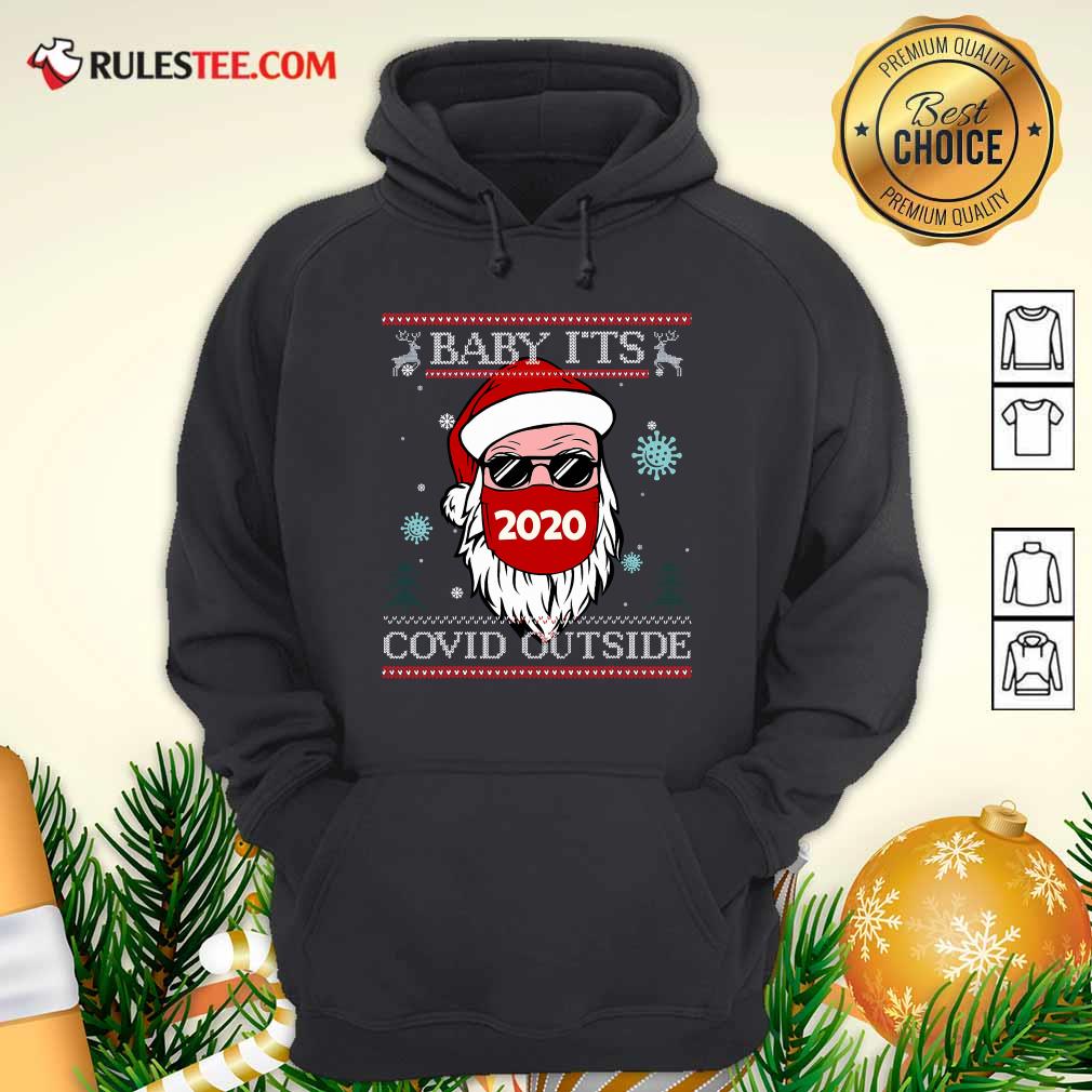 Baby It’s Covid Outside Santawear Mask 2020 Sunglasses Ugly Christmas Sweatshirt - Design By Rulestee.com