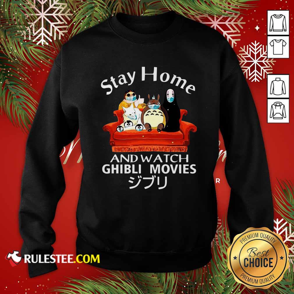 Stay Home And Watch Ghibli Movies Face Mask Sweatshirt- Design By Earstees.com
