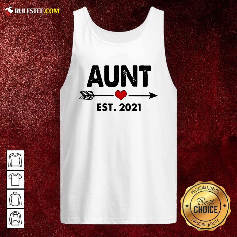 Aunt Est 2021 Heart Tank Top - Design By Rulestee.com
