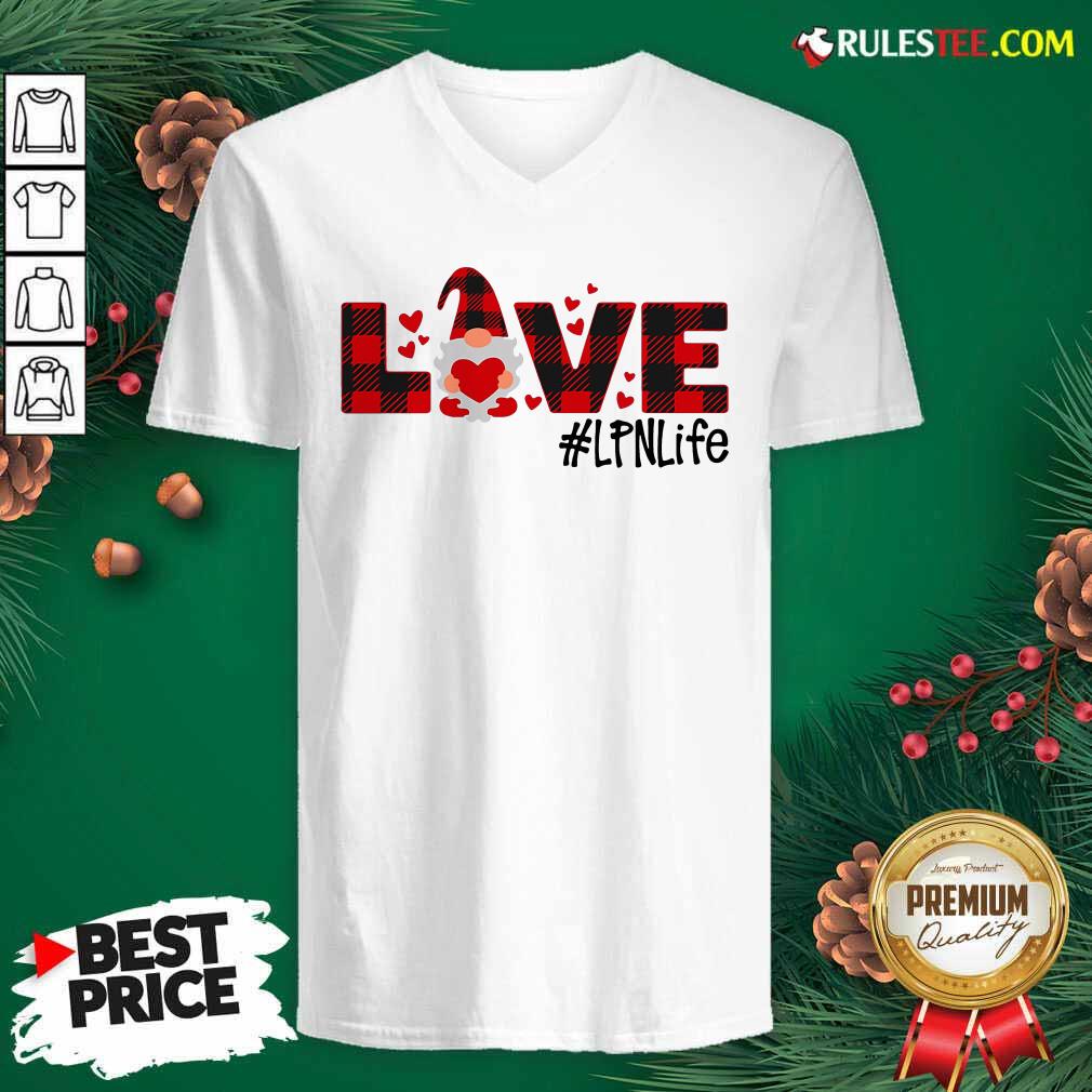 Gnome Love Valentine #LPN Life V-neck - Design By Rulestee.com