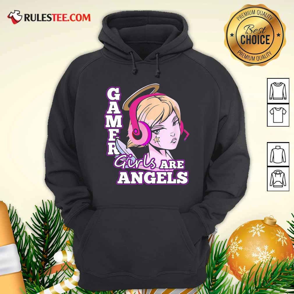 Gamer Girls Are Angels Hoodie - Design By Rulestee.com