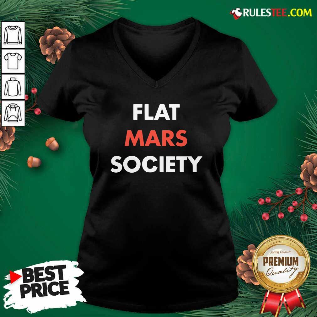 Flat Mars Society V-neck - Design By Rulestee.com