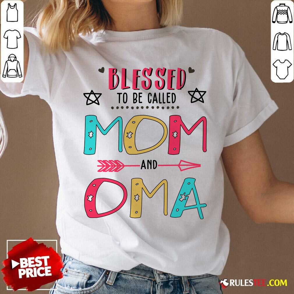 Blessed To Be Called Mom And OMA Mother Day V-neck - Design By Rulestee.com