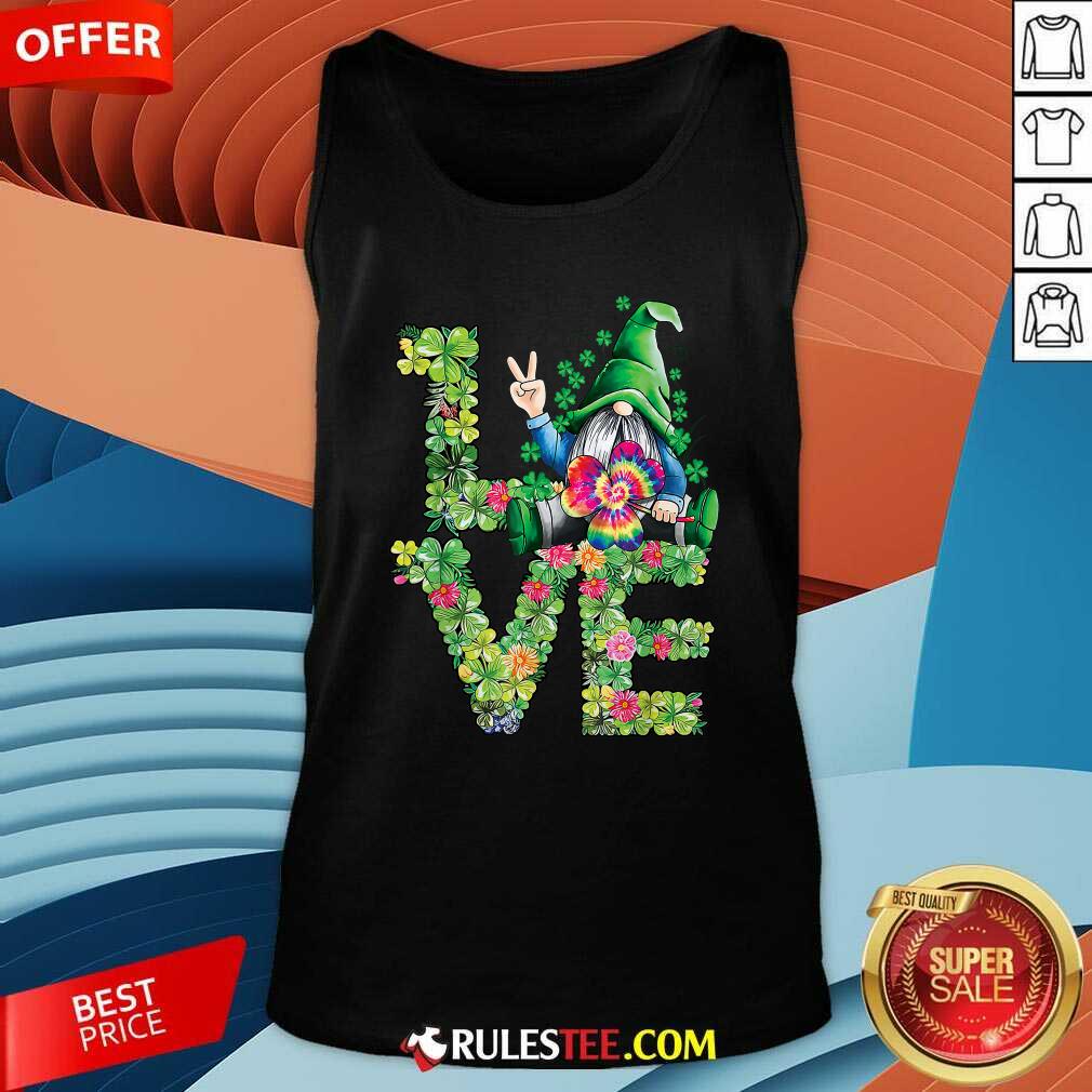 Love Hippie Gnome Happy St Patricks Day Tank Top - Design By Rulestee.com
