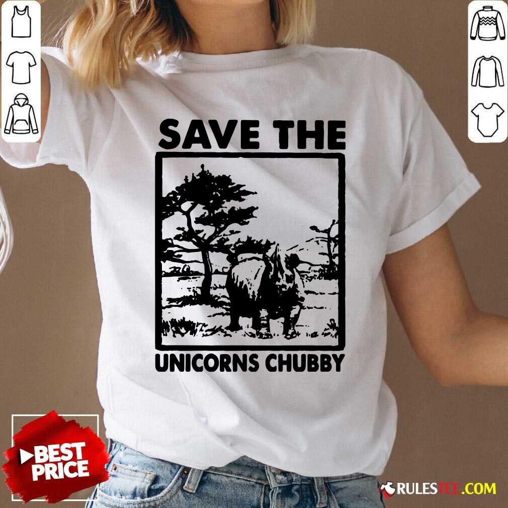 Save The Unicorns Chubby V-neck - Design By Rulestee.com