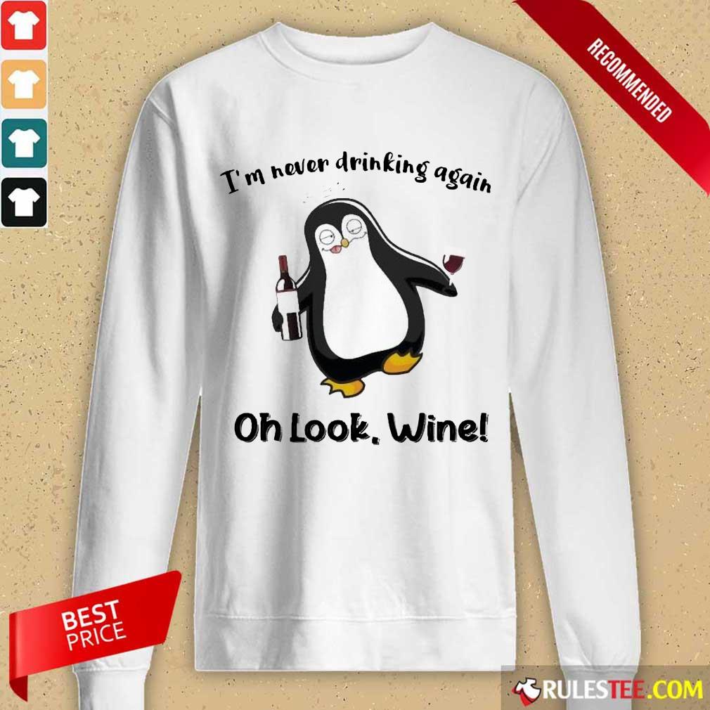 Nice Penguins Drinking Wine Great 4 Long-sleeved