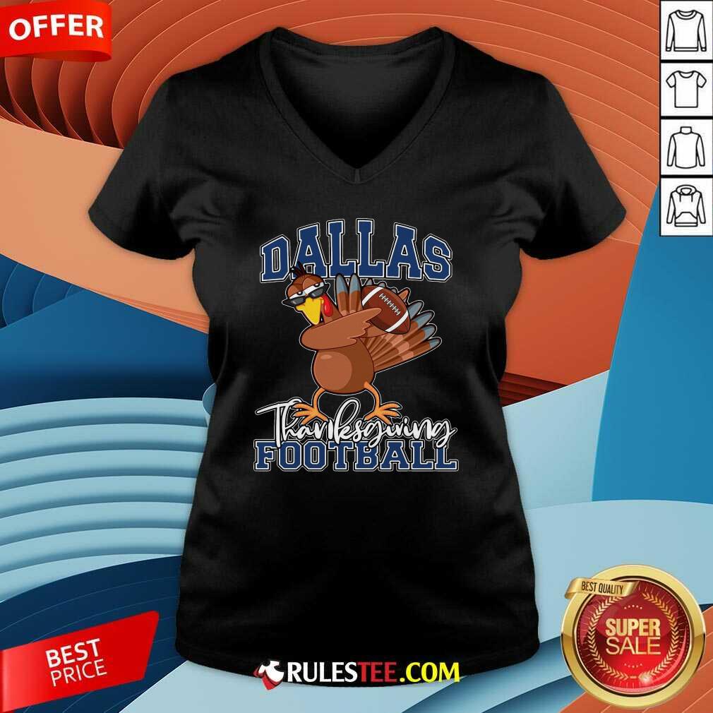 Dallas Thanksgiving Football Fan V-neck - Design By Rulestee.com